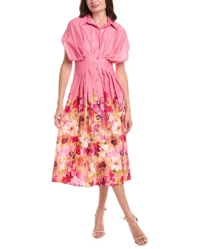 BADGLEY MISCHKA PLEATED SHIRTDRESS