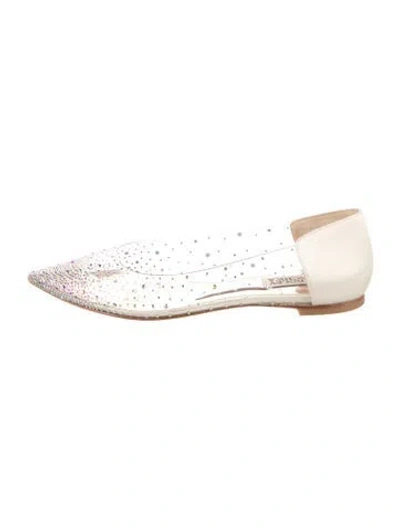 Pre-owned Badgley Mischka Printed Ballet Flats In Clear/grey