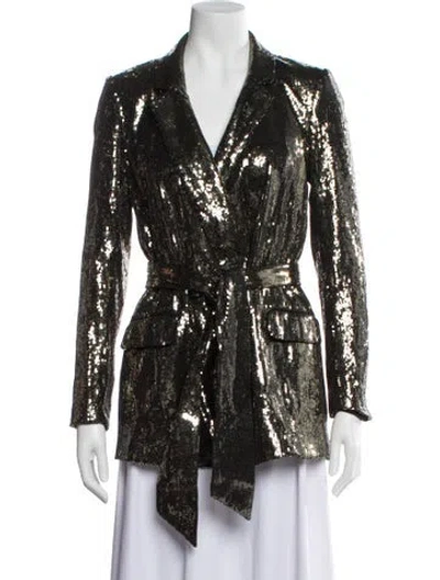 Pre-owned Badgley Mischka Printed Evening Jacket In Multi