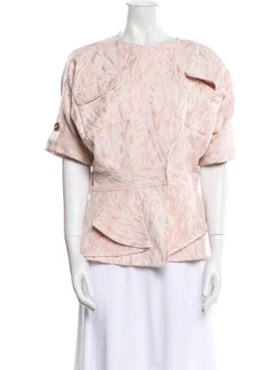 Pre-owned Badgley Mischka Printed Jacket In White