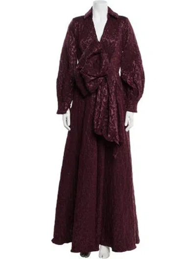Pre-owned Badgley Mischka Printed Long Dress