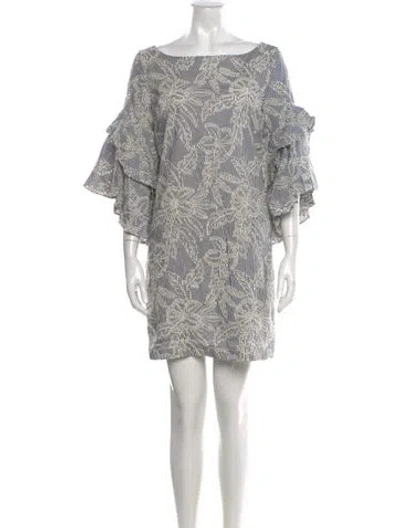 Pre-owned Badgley Mischka Printed Mini Dress W/ Tags In Black