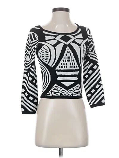 Pre-owned Badgley Mischka Pullover Sweater In Black