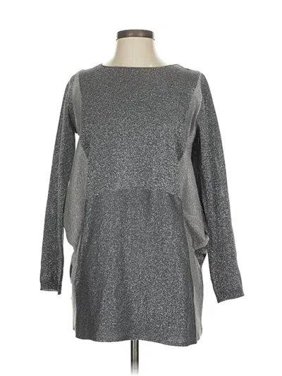 Pre-owned Badgley Mischka Pullover Sweater In Silver