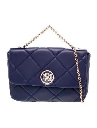 Pre-owned Badgley Mischka Quilted Shoulder Bag W/ Tags In Blue