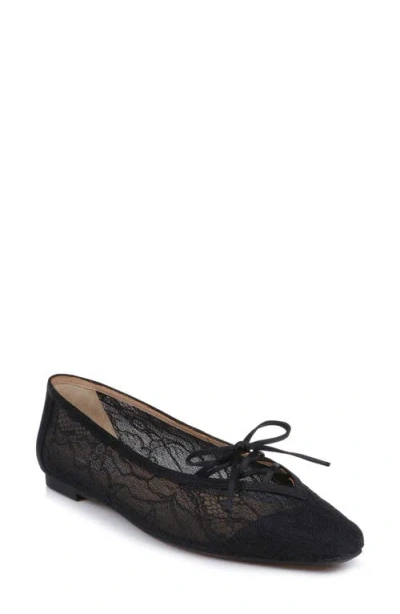 Badgley Mischka Raelyn Lace Ballet Flat In Black