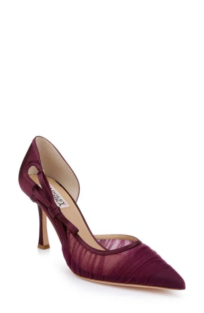 Badgley Mischka Rayna Bow-detail Pumps In Burgundy