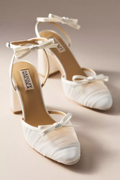 Badgley Mischka Rebeca Block Heels In White