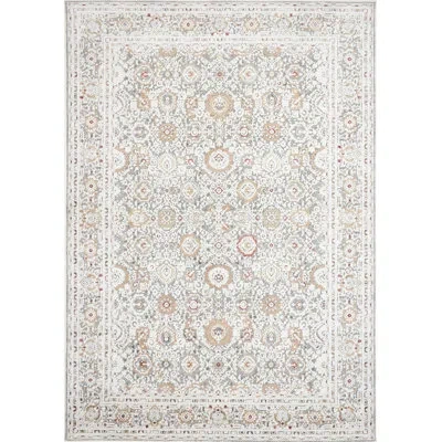 Badgley Mischka Rectangle Oasis Area Rug In Gold;white;ivory;gray