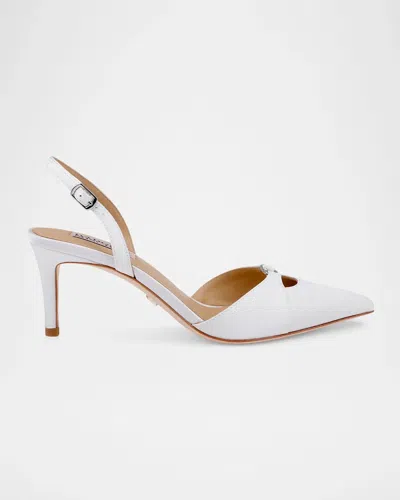 Badgley Mischka Roger 63mm Satin Pumps In White