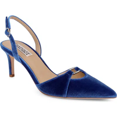 Badgley Mischka Roger Slingback Pointed Toe Pump In Blue