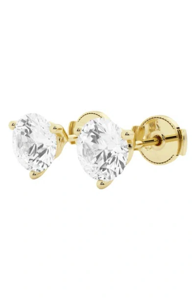 Badgley Mischka Round Cut Lab Created Diamond Stud Earrings In Gold