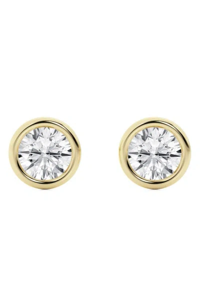 Badgley Mischka Round Cut Lab Created Diamond Stud Earrings In Gold