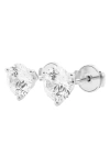 Badgley Mischka Round Cut Lab Created Diamond Stud Earrings In Silver