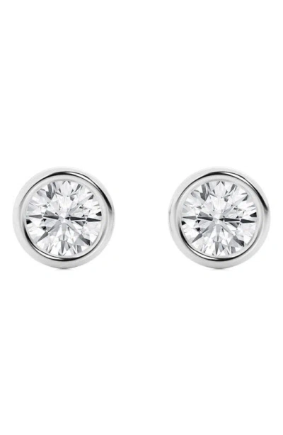 Badgley Mischka Round Cut Lab Created Diamond Stud Earrings In Silver