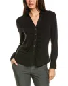 Badgley Mischka Ruched Top In Black