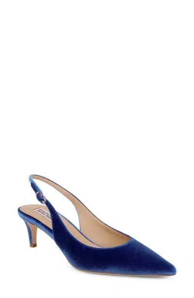 Badgley Mischka Ruthie Slingback Pointed Toe Pump In Blue
