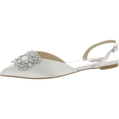 Badgley Mischka Saga Womens Embellished Pointed Toe Slingbacks In Multi