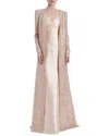 Badgley Mischka Women's Mikado Gown & Sequin Duster Set