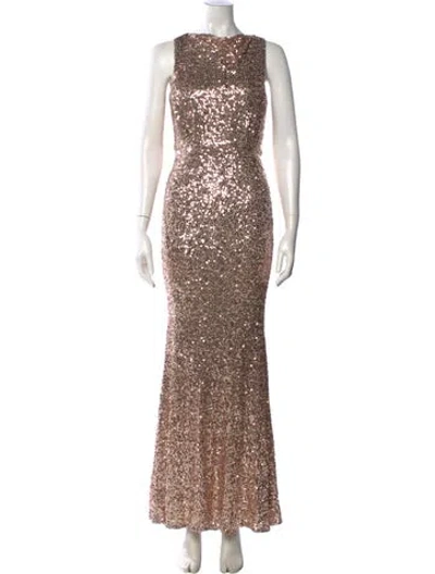 Pre-owned Badgley Mischka Sequin Long Dress