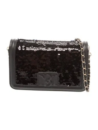 Pre-owned Badgley Mischka Sequins Clutch In Black
