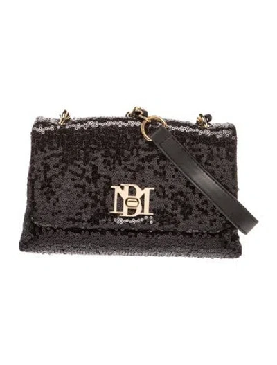 Pre-owned Badgley Mischka Sequins Crossbody Bag W/ Tags In Black