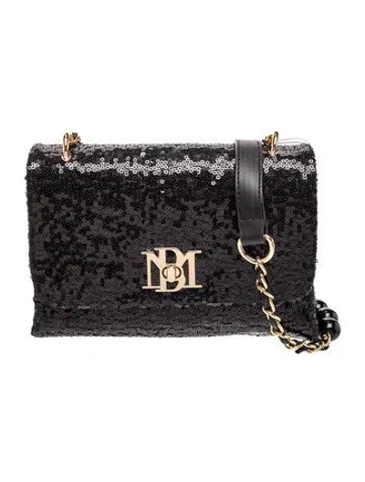Pre-owned Badgley Mischka Sequins Evening Bag W/ Tags In Black