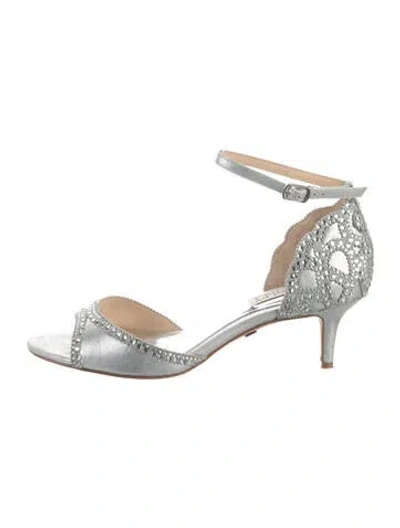 Pre-owned Badgley Mischka Sequins Sandals In Yellow