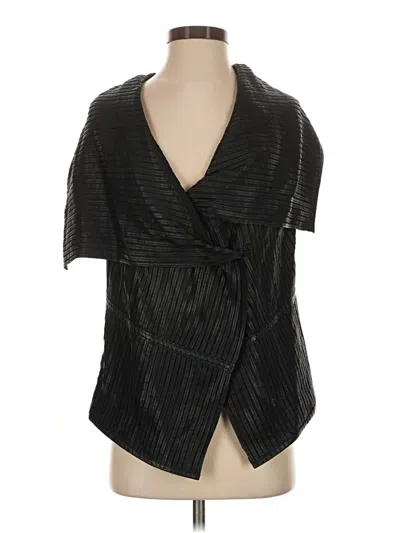 Pre-owned Badgley Mischka Short Sleeve Blouse In Black