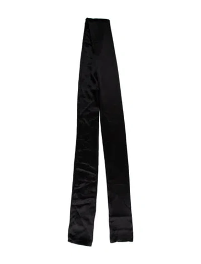 Pre-owned Badgley Mischka Silk Scarf In Black