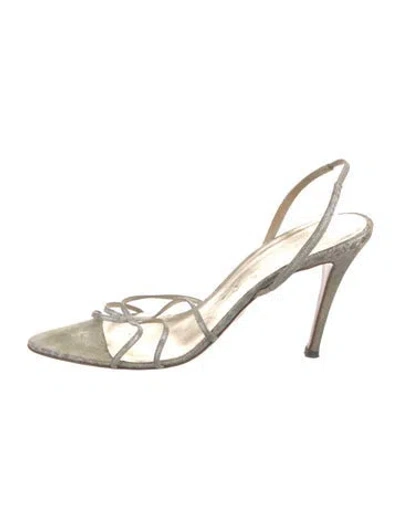 Pre-owned Badgley Mischka Slingback Sandals