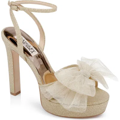 Badgley Mischka Sophie Ankle Strap Platform Sandal In Neutral