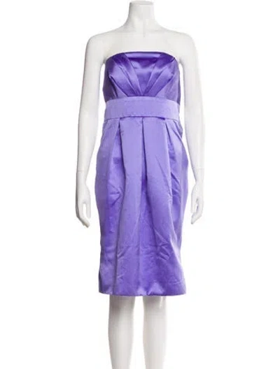 Pre-owned Badgley Mischka Strapless Mini Dress