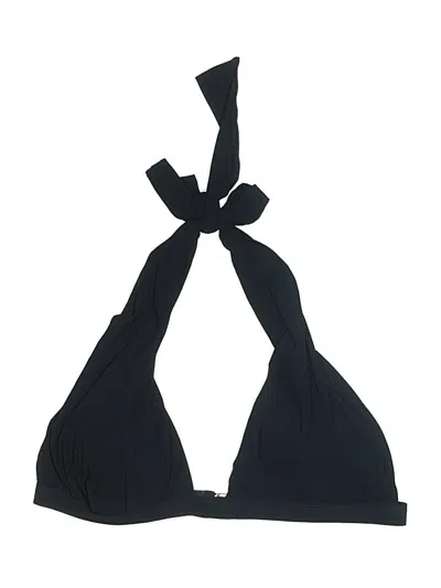 Pre-owned Badgley Mischka Swimsuit Top Black Solid Pattern Swimwear
