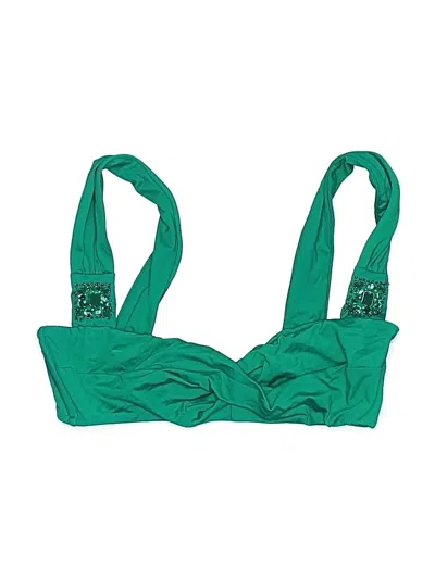 Pre-owned Badgley Mischka Swimsuit Top Green Swimwear