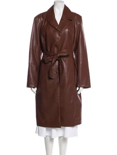 Pre-owned Badgley Mischka Trench Coat In Brown