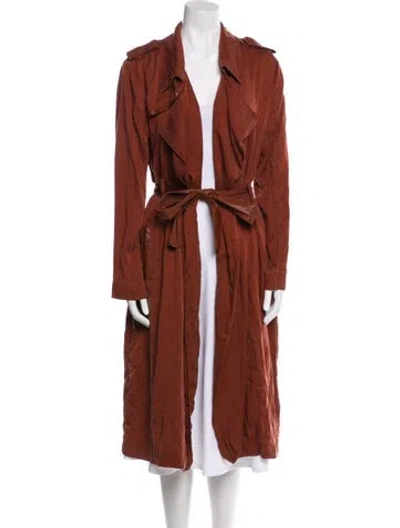 Pre-owned Badgley Mischka Trench Coat In Brown