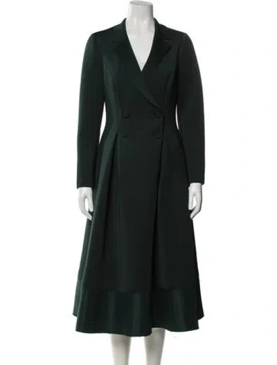 Pre-owned Badgley Mischka Trench Coat In Green
