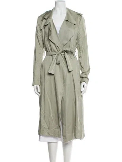 Pre-owned Badgley Mischka Trench Coat In Green