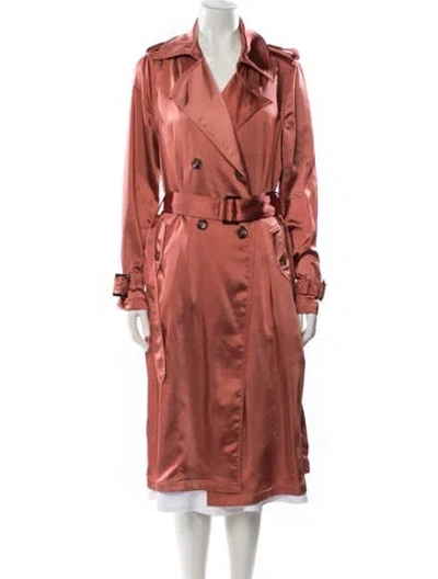 Pre-owned Badgley Mischka Trench Coat In Orange