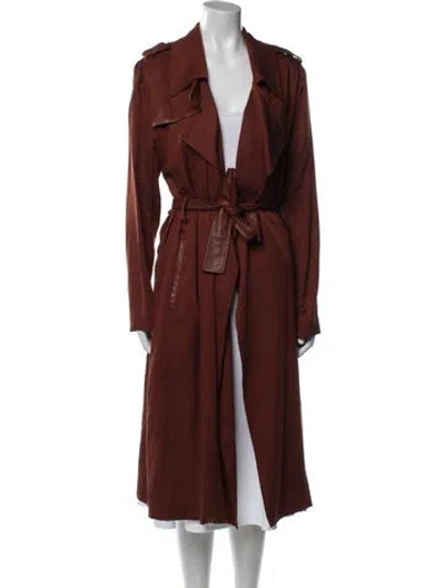 Pre-owned Badgley Mischka Trench Coat In Red