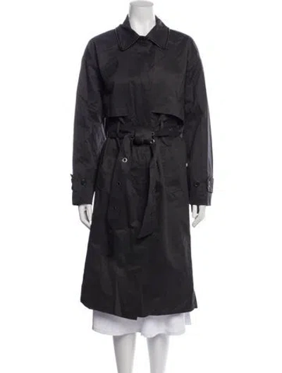 Pre-owned Badgley Mischka Trench Coat W/ Tags In Gray