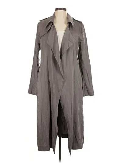 Pre-owned Badgley Mischka Trenchcoat In Gray