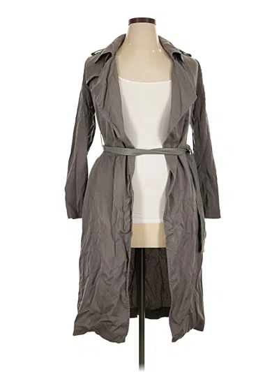 Pre-owned Badgley Mischka Trenchcoat In Gray