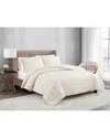 Badgley Mischka Tufted Matte Satin Ivory Quilt Set In Ivory