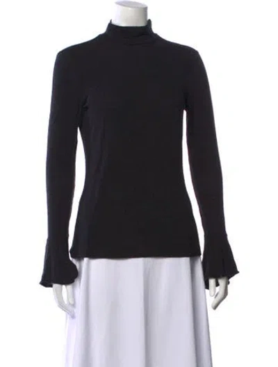 Pre-owned Badgley Mischka Turtleneck Sweater In Black