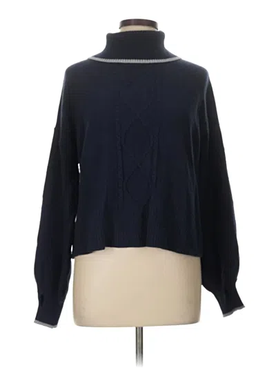 Pre-owned Badgley Mischka Turtleneck Sweater In Blue