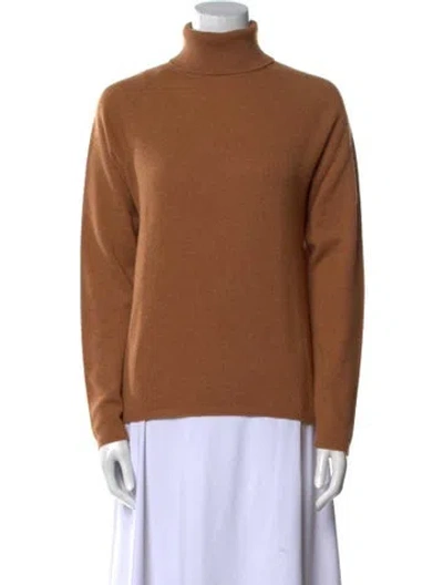 Pre-owned Badgley Mischka Turtleneck Sweater In Brown