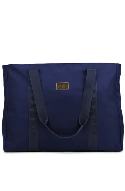 Badgley Mischka Uncomplicated Nylon Weekender Travel Tote Bag In Blue