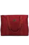 Badgley Mischka Uncomplicated Nylon Weekender Travel Tote Bag In Burgundy